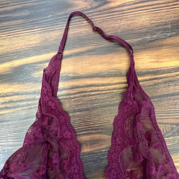 Victoria’s Secret Lace Halter Style Pleated Babydoll Lingerie Size L - Picture 5 of 11